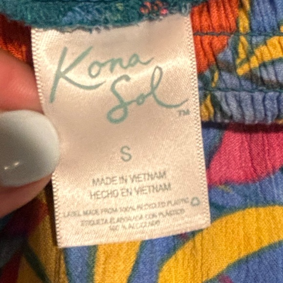 Women's Kona Sol Hawaiian Beaxh Cover Up Wide Leg Pants - Size Small NWOT - Picture 11 of 12